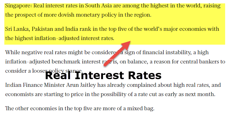 نرخ بهره واقعی Real interest rate