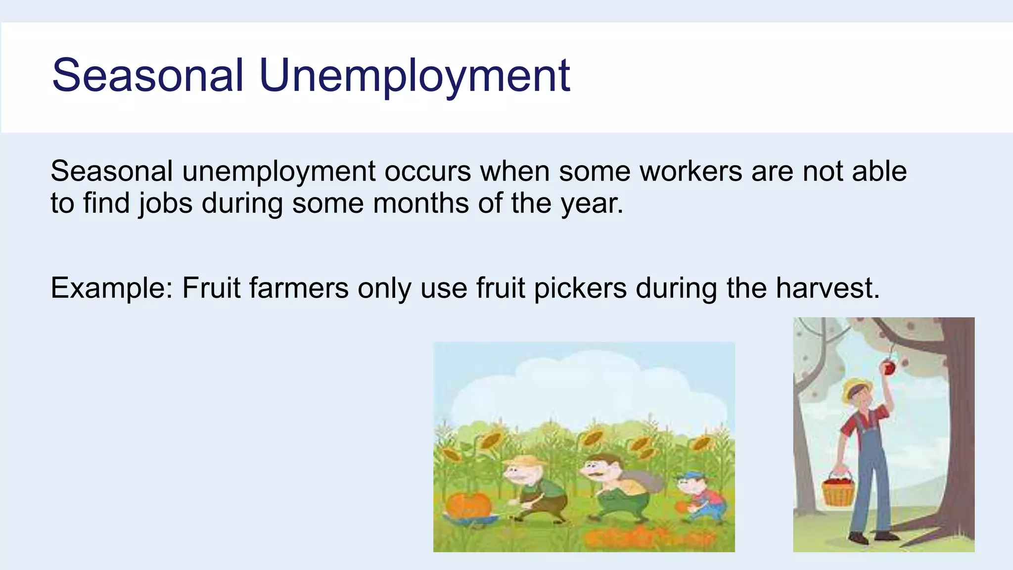 بیکاری فصلی Seasonal unemployment