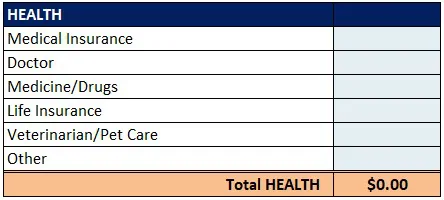 الگوی بودجه شخصی ماهانه Personal Monthly Budget Template