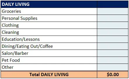 الگوی بودجه شخصی ماهانه Personal Monthly Budget Template