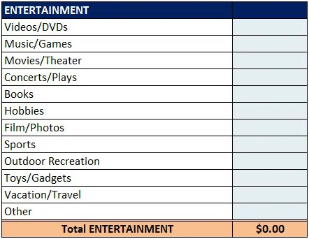 الگوی بودجه شخصی ماهانه Personal Monthly Budget Template