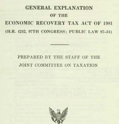 قانون مالیات بازیابی اقتصادی 1981 Economic Recovery Tax Act of 1981