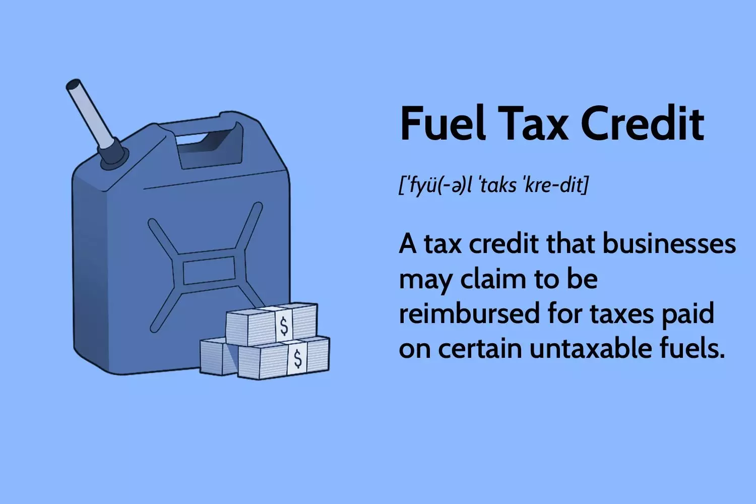 اعتبار مالیات بر سوخت Fuel Tax Credit