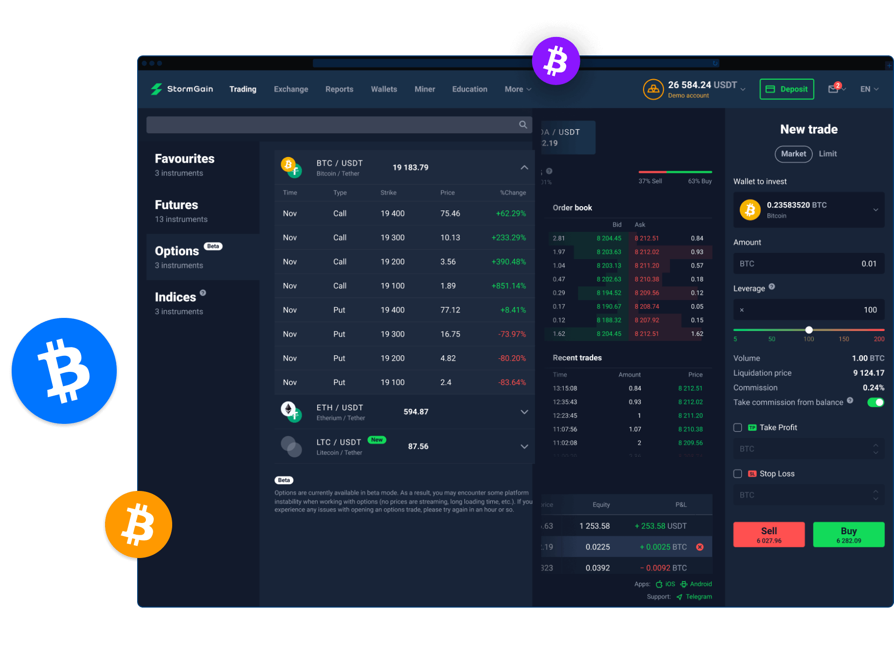 آپشن در بازار رمزارز Crypto Options Trading 