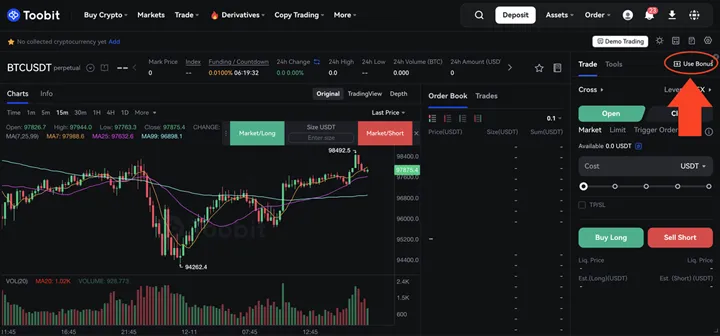 نحوه دریافت بونوس صرافی Toobit